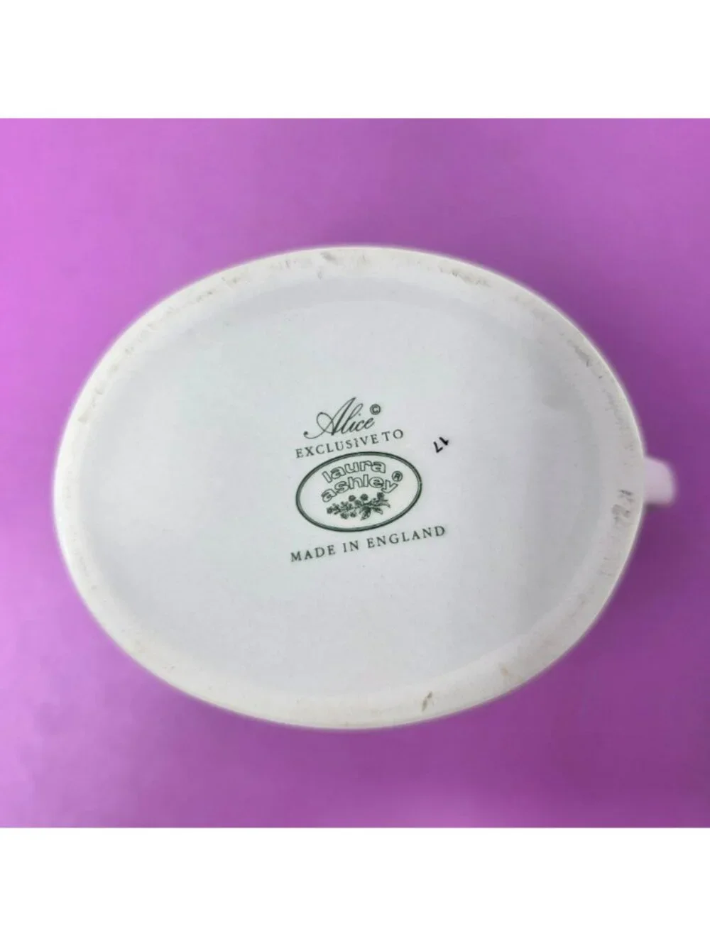 Laura Ashley Alice Creamer Pitcher Made In England‎ Floral Pink White Ceramic